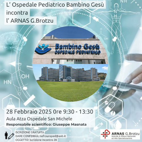 L’ Ospedale Pediatrico Bambino Gesù incontra l ARNAS G.Brotzu 